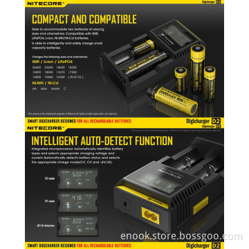 Hot Nitecore D2 E-cig Battery Charger